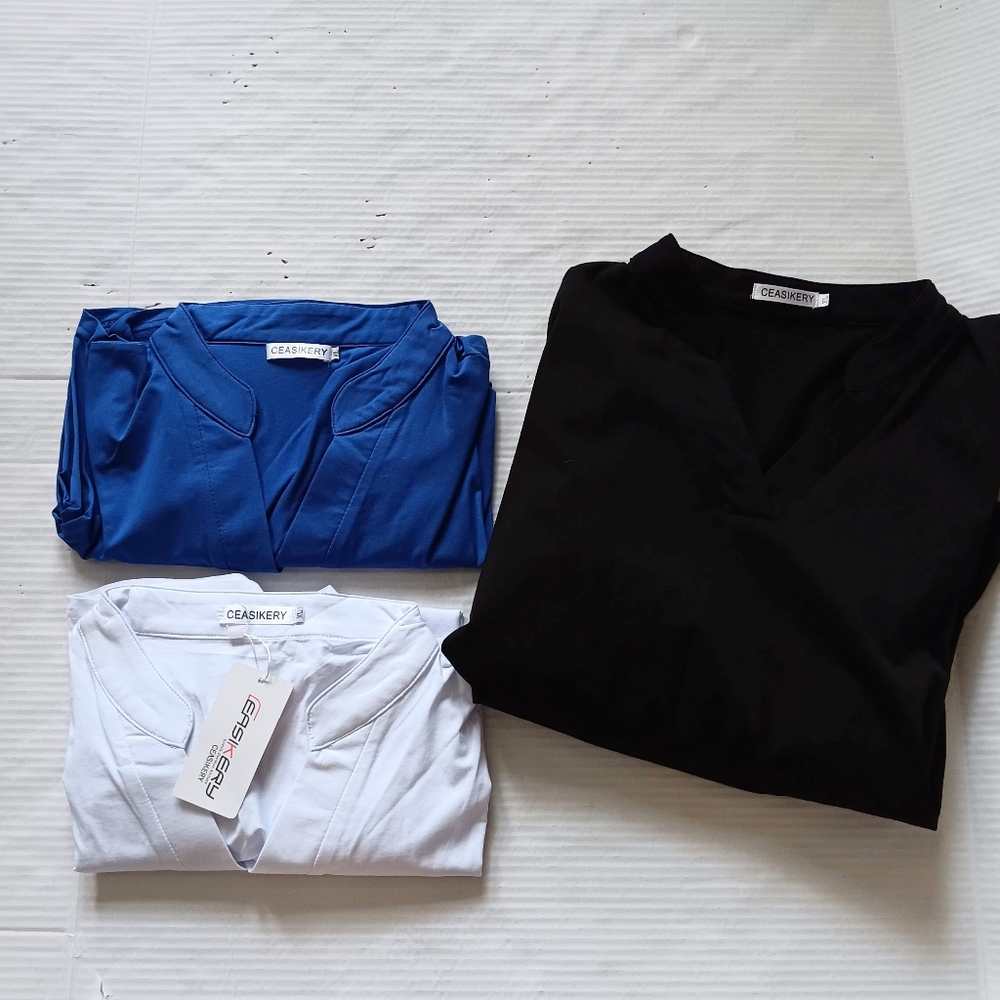 CEASIKERY set of 3 NWT rayon stretch tops, XL